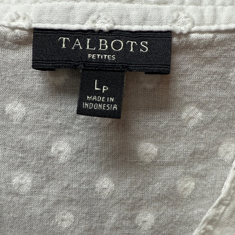 Talbots White Ruffled Blouse - Picture 3 of 5
